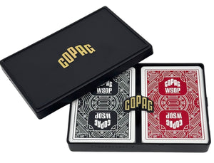 Copag WSOP 100% Plastic Playing Cards - Standard Size (Poker) Jumbo Index Black/Red Double Deck Set